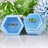 Ellibelle Jewellery VICTORIAN EMERALD GREEN PASTE & DIAMOND 18CT GOLD RING