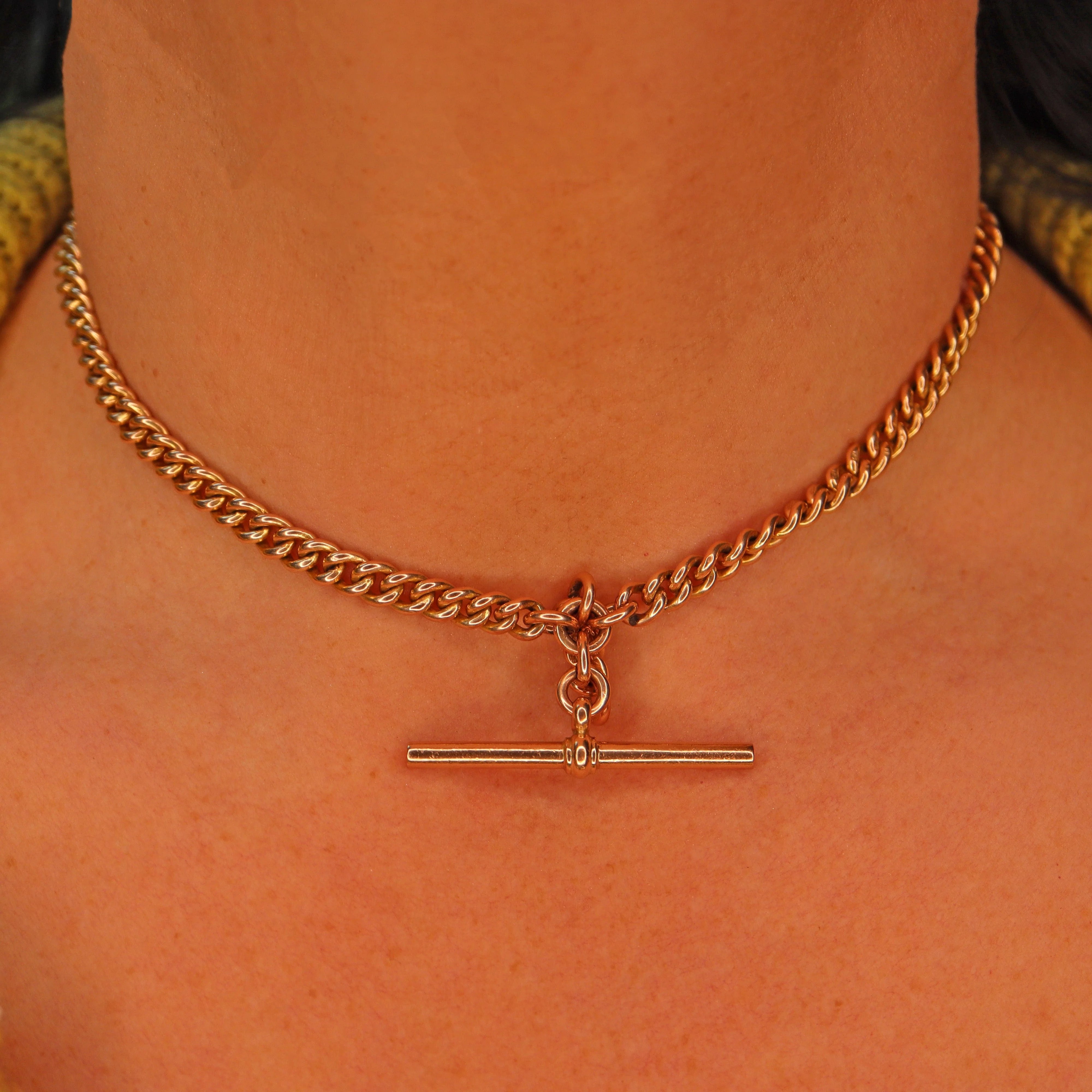 Victorian Gold Albert Chain T-Bar (14