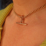 Ellibelle Jewellery Victorian Gold Albert Chain & T-Bar (14")