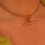 Ellibelle Jewellery Victorian Gold Albert Chain & T-Bar (14")
