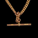 Ellibelle Jewellery Victorian Gold Albert Chain & T-Bar (14")