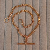 Ellibelle Jewellery Victorian Gold Albert Chain & T-Bar (14")