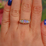 Ellibelle Jewellery Victorian Opal 18ct Gold Five Stone Ring