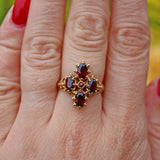Ellibelle Jewellery VICTORIAN STYLE GARNET 9CT GOLD DRESS RING