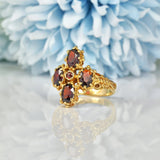 Ellibelle Jewellery VICTORIAN STYLE GARNET 9CT GOLD DRESS RING