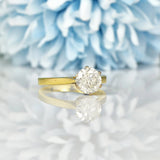 Ellibelle Jewellery Vintage 1.30ct Diamond Gold Engagement Ring