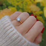 Ellibelle Jewellery Vintage 1.30ct Diamond Gold Engagement Ring