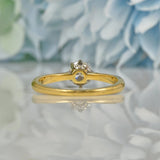 Ellibelle Jewellery VINTAGE 18CT GOLD & PLATINUM DIAMOND SOLITAIRE RING