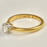 Ellibelle Jewellery VINTAGE 18CT GOLD & PLATINUM DIAMOND SOLITAIRE RING