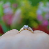 Ellibelle Jewellery VINTAGE 18CT GOLD & PLATINUM DIAMOND SOLITAIRE RING