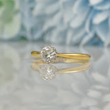 Ellibelle Jewellery VINTAGE 18CT GOLD & PLATINUM DIAMOND SOLITAIRE RING