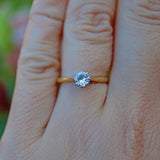 Ellibelle Jewellery VINTAGE 18CT GOLD & PLATINUM DIAMOND SOLITAIRE RING