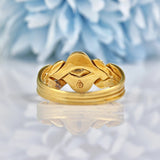 Ellibelle Jewellery Vintage 18ct Yellow Gold Four-Piece Puzzle Ring