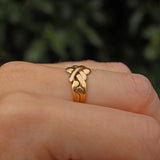 Ellibelle Jewellery Vintage 18ct Yellow Gold Four-Piece Puzzle Ring