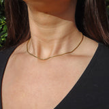 Ellibelle Jewellery Vintage 18ct Yellow Gold Snake Link Necklace Chain (16")