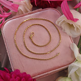 Ellibelle Jewellery Vintage 18ct Yellow Gold Snake Link Necklace Chain (16")