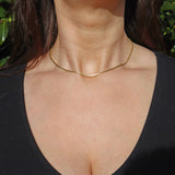 Ellibelle Jewellery Vintage 18ct Yellow Gold Snake Link Necklace Chain (16")