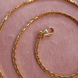 Ellibelle Jewellery Vintage 18ct Yellow Gold Snake Link Necklace Chain (16")