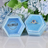 Ellibelle Jewellery Vintage 1940s Natural Sapphire & Diamond Cluster Ring