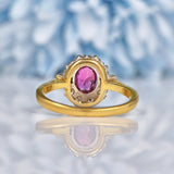 Ellibelle Jewellery Vintage 1960s Ruby & Diamond 18ct Gold Cluster Ring