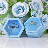 Ellibelle Jewellery Vintage 1960s Sapphire & Diamond 18ct Gold Cluster Ring