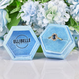 Ellibelle Jewellery Vintage 1960s Sapphire & Diamond 18ct Gold Cluster Ring