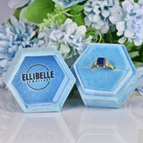 Ellibelle Jewellery Vintage 1960s Sapphire & Diamond 18ct Gold Ring