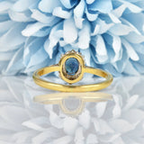 Ellibelle Jewellery VINTAGE 1960S SAPPHIRE & DIAMOND CLUSTER RING