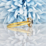 Ellibelle Jewellery VINTAGE 1960S SAPPHIRE & DIAMOND CLUSTER RING