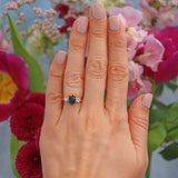 Ellibelle Jewellery Vintage 1964 Sapphire & Diamond Three-Stone Trilogy Engagement Ring