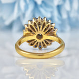 Ellibelle Jewellery Vintage 1966 Sapphire & Diamond Cluster Dress Ring