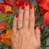 Ellibelle Jewellery Vintage 1969 Diamond 18ct Gold Cluster Ring (0.82cts)