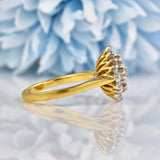 Ellibelle Jewellery Vintage 1969 Diamond 18ct Gold Cluster Ring (0.82cts)