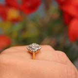 Ellibelle Jewellery Vintage 1969 Diamond 18ct Gold Cluster Ring (0.82cts)