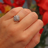 Ellibelle Jewellery Vintage 1969 Diamond 18ct Gold Cluster Ring (0.82cts)