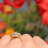 Ellibelle Jewellery Vintage 1969 Diamond 18ct Gold Cluster Ring (0.82cts)