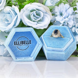Ellibelle Jewellery Vintage 1970s Blue Sapphire & Diamond 18ct Gold Cluster Ring
