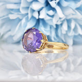 Ellibelle Jewellery Vintage 1970s Colour Change Sapphire 9ct Gold Dress Ring