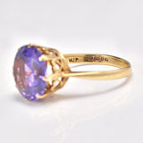 Ellibelle Jewellery Vintage 1970s Colour Change Sapphire 9ct Gold Dress Ring