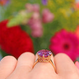 Ellibelle Jewellery Vintage 1970s Colour Change Sapphire 9ct Gold Dress Ring