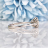 Ellibelle Jewellery Vintage 1970s Diamond 18ct White Gold Cluster Ring