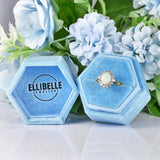Ellibelle Jewellery Vintage 1970s Opal & Diamond 18ct Gold Cluster Ring