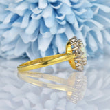 Ellibelle Jewellery Vintage 1970s Opal & Diamond 18ct Gold Cluster Ring