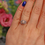 Ellibelle Jewellery Vintage 1970s Opal & Diamond 18ct White Gold Ring