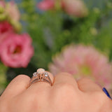 Ellibelle Jewellery Vintage 1970s Opal & Diamond 18ct White Gold Ring
