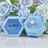 Ellibelle Jewellery Vintage 1970s Opal & Diamond White Gold Cluster Ring