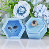 Ellibelle Jewellery Vintage 1970s Sapphire & Diamond 18ct Gold Cluster Ring