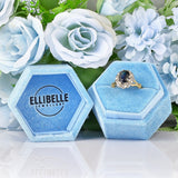 Ellibelle Jewellery Vintage 1970s Sapphire & Diamond 18ct Gold Cluster Ring