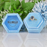 Ellibelle Jewellery VINTAGE 1970S SAPPHIRE & DIAMOND CLUSTER RING