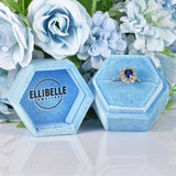 Ellibelle Jewellery Vintage 1970s Sapphire & Diamond White Gold Cluster Ring
